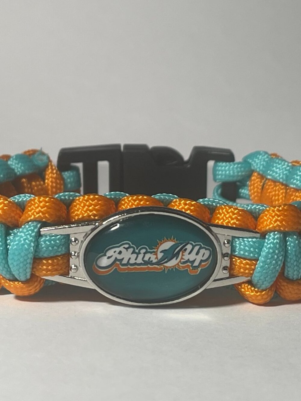 Miami Dolphins NFL "Phins Up" Paracord Bracelet NEW